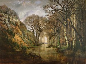 The Erdre, Winter, 1857 by Charles Leroux