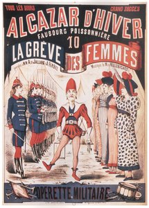 Poster for the Operetta La Grève des femmes by A. de Villebichot