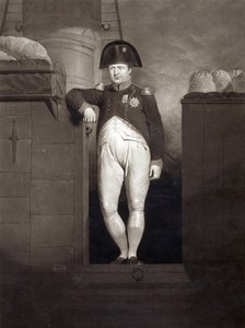 Napoleon Bonaparte on the Gangway of HMS Bellerophon after Reaching Plymouth Sound, August 1815, Engraved by Charles Turner