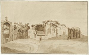 View of the Baths of Diocletian in Rome