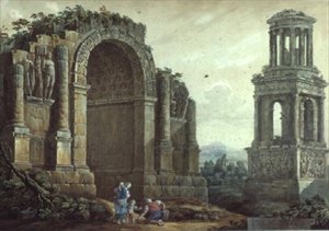 The Triumphal Arch at St. Remy by Charles Louis Clerisseau