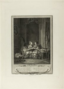 Confidences, from Monument of the Physical and Moral Costume of the Late Eighteenth Century by Charles Louis Lingée