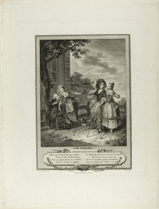 Morning Walk, from Monument of the Physical and Moral Costume of the Late Eighteenth Century by Charles Louis Lingée