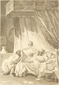 Joconde: The Bed by Charles Louis Lingée after Jean Honoré Fragonard