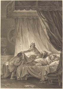 Mona Lisa: The Bed by Charles Louis Lingée after Jean Honoré Fragonard