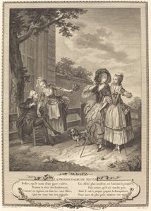 The Morning Walk by Charles Louis Lingée after Sigmund Freudenberger