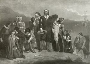 The Landing of the Pilgrim Fathers in America, 1620 by Charles Lucy