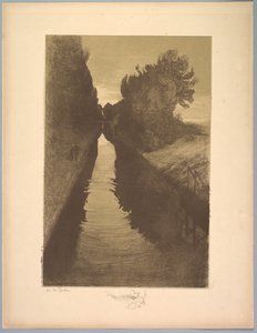 Suite de Paysages: Landscape, Plate 1, Remarque, A Fish