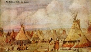 A Native American Camp by Charles Marion Russell