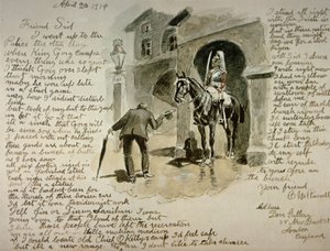Illustrated Letter, 20th April 1914 by Charles Marion Russell