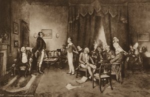 Meeting of Robert Burns and Sir Walter Scott, Edinburgh by Charles Martin (after) Hardie
