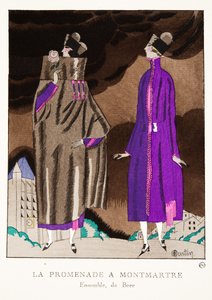 The Walk in Montmartre, from a Collection of Fashion Plates by Charles Martin