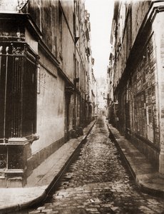 Rue Visconti in Paris taken from the rue de Seine. 6th arrondissement by Charles Marville