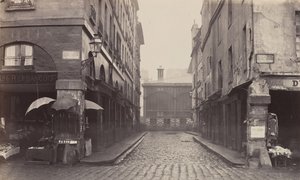 Rue du Contrat-Social, de la rue de la Tonnellerie, 1864-1865 by Charles Marville