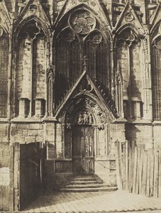 The Red Door, northern portal of the Cathedral of Notre-Dame, Paris by Charles Marville