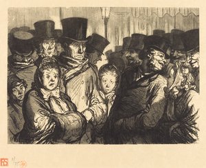 Boulevard du Temple at Midnight by Charles Maurand after Honoré Daumier