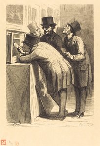 The Auction House: The Amateur by Charles Maurand after Honoré Daumier
