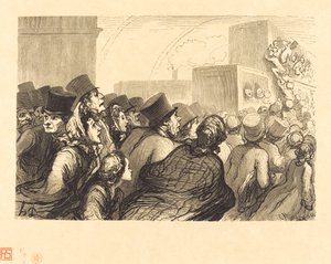 The Sunday Travelers by Charles Maurand after Honoré Daumier