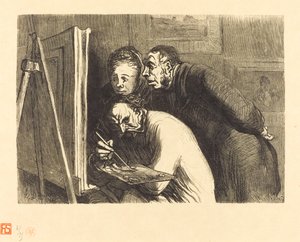 Painters and Bourgeois by Charles Maurand after Honoré Daumier