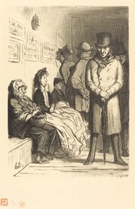 A Waiting Room for Omnibuses by Charles Maurand after Honoré Daumier