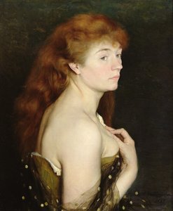 Portrait of a Young Red Haired Woman, 1889 by Charles Maurin