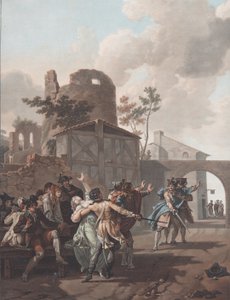 The Brawl by Charles Melchior Descourtis