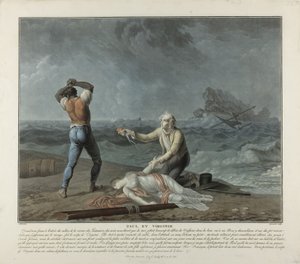 Paul and Virginie by Charles Melchior & Schall Jean (1752-1825) Descourtis