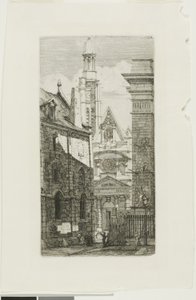 Church of St. Etienne du Mont, Paris by Charles Meryon