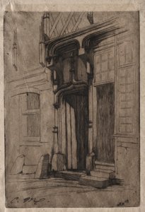 Doorway of an Ancient Convent in the Rue Mirabeau, Bourges by Charles Meryon