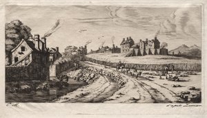 Entrance to the Faubourg, Saint-Marceau, Paris by Charles Meryon