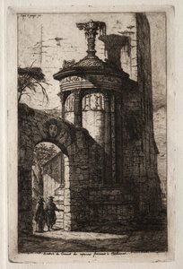 Entrance to the French Capuchin Convent at Athens, 1854