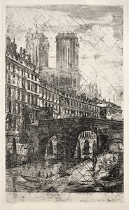 Etchings of Paris: The Little Bridge
