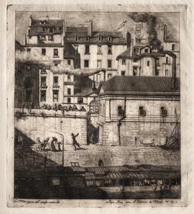 Etchings of Paris: The Mortuary by Charles Meryon