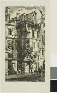 House with a Turret, rue de la Tixeranderie, Paris by Charles Meryon