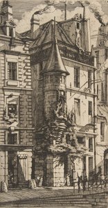 House with a Turret, rue de la Tixeranderie, Paris, 1852 by Charles Meryon