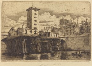 The Notre-Dame Pump by Charles Meryon