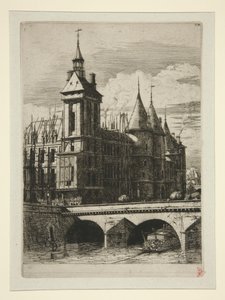 The Clock Tower, Paris by Charles Meryon
