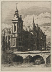 The Clock Tower, Paris by Charles Meryon