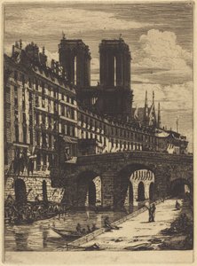 The Little Bridge, Paris by Charles Meryon