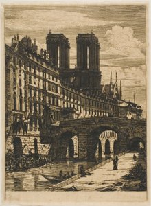 Le Petit Pont, Paris by Charles Meryon
