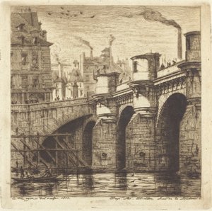 Le Pont Neuf, Paris by Charles Meryon