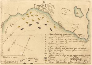Plan of the Battle of Sinope by Charles Meryon