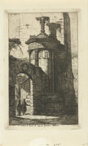 Gate at the Entrance of the French Capuchin Monastery in Athens by Charles Meryon