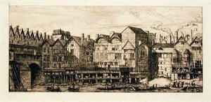 City Gate Towards the End of the 17th Century, Paris by Charles Meryon
