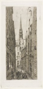 Rue des Chantres, Paris by Charles Meryon