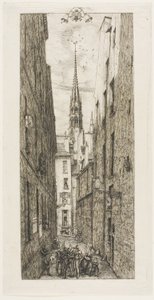 Rue des Chantres, Paris by Charles Meryon