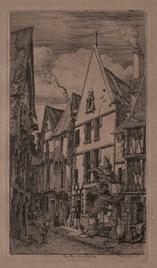 Rue des Toilés, Bourges by Charles Meryon