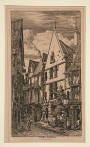 Rue des toiles, Bourges by Charles Meryon