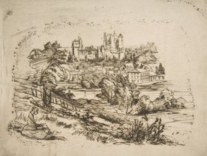 Ruins of the Château de Pierrefonds, after Viollet-le-Du..., 1858 by Charles Meryon