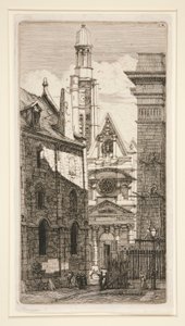 Saint-Etienne-du-Mont by Charles Meryon
